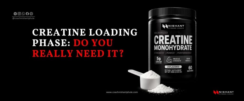Creatine Loading Phase: Do You Actually Need to Do It? Creatine Monohydrate supplement bottle with scoop for creatine loading phase blog